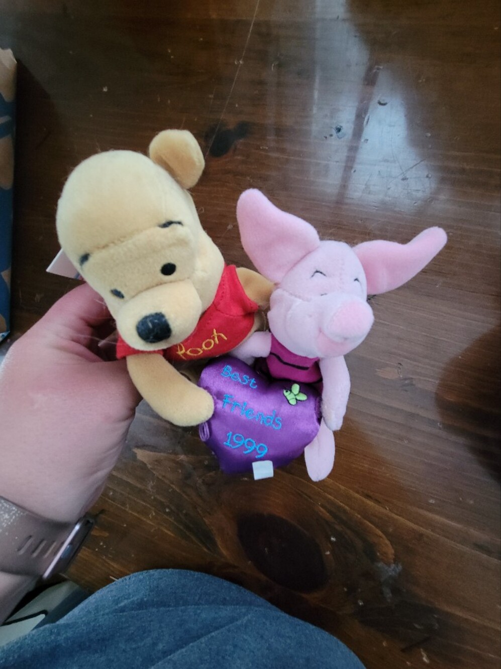 Disney Store Pooh & Piglet Best Friends 1999, Plush, Bean Bag. New with tags.